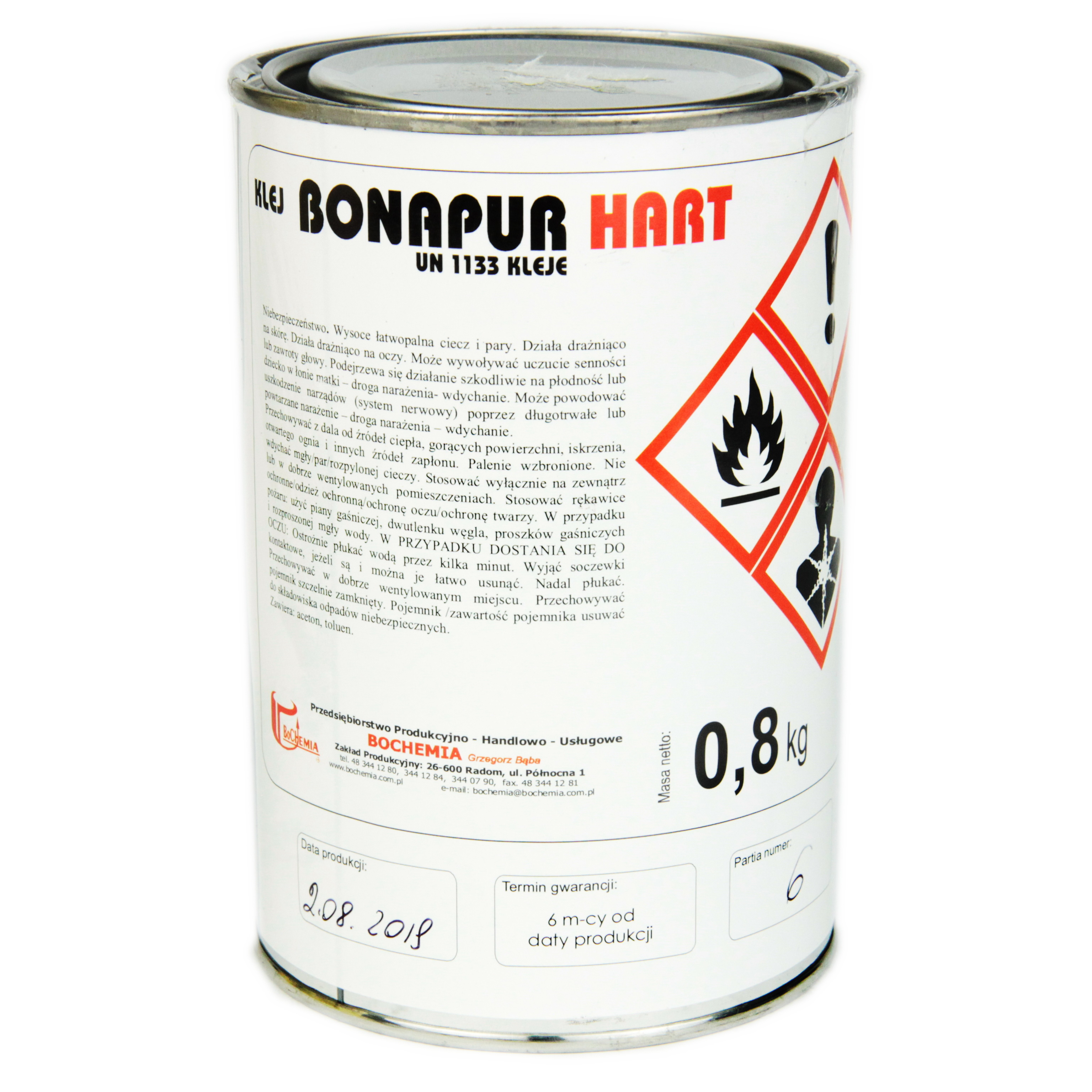 Полиуретановый термостойкий клей BONAPUR HART для кожзама, тканей, пвх, синтетической кожи, Польша детальная фотка