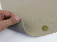 Ткань авто потолочная бежевая (текстура сетка) Lacosta 16107, на поролоне 3 мм с сеткой, ширина 1.70м (Турция) анонс фото
