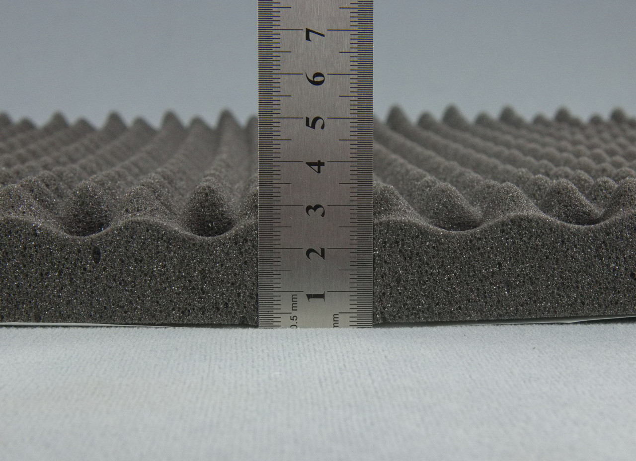 Шумопоглинач ACOUSTICS SoundWave L35, з латкесною пропиткою, самоклейкий, товщина 35мм, лист 100x50см детальна фотка
