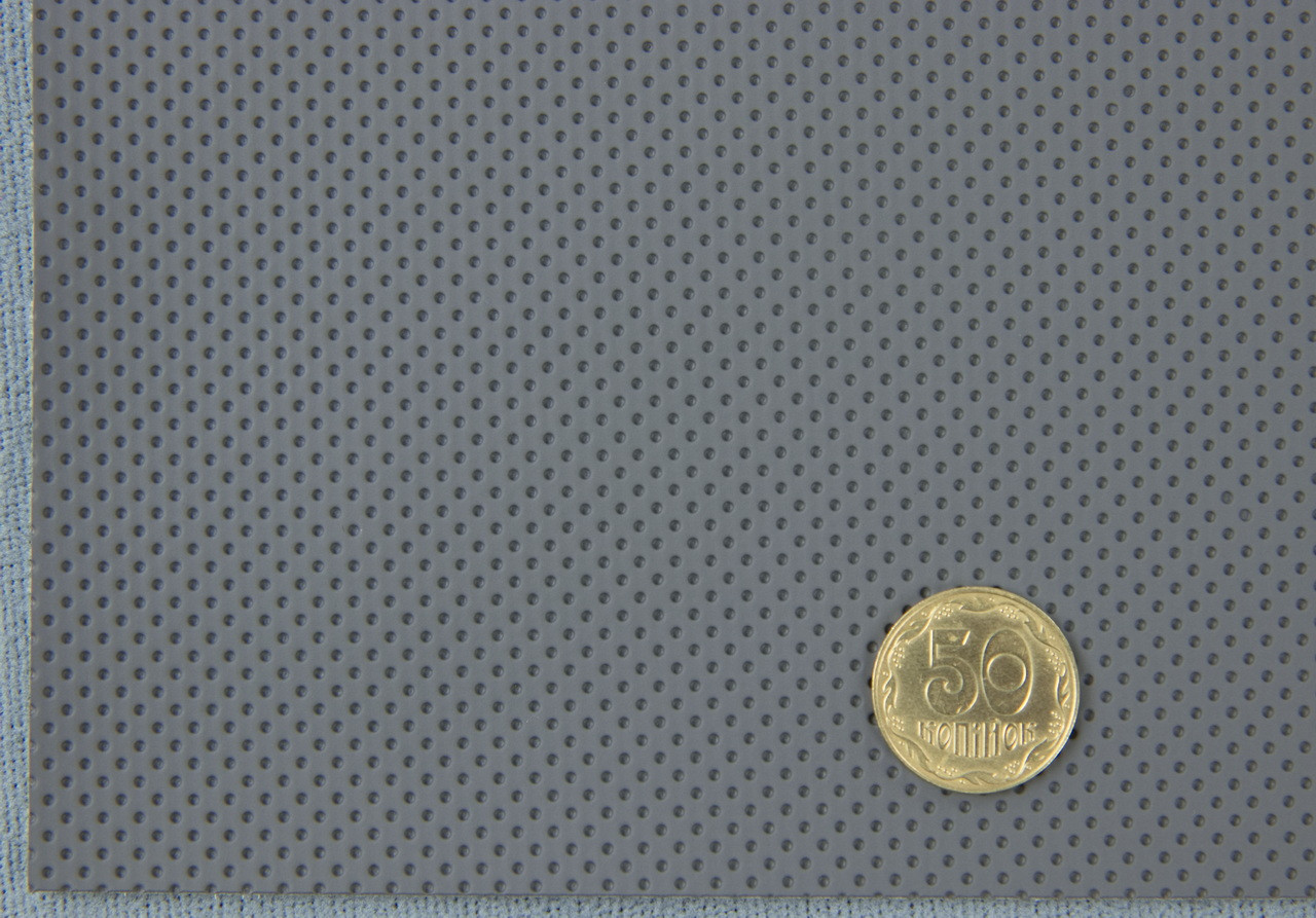 Кожзаменитель псевдо-перфорированный серый EMKA-615 ширина 140см детальная фотка