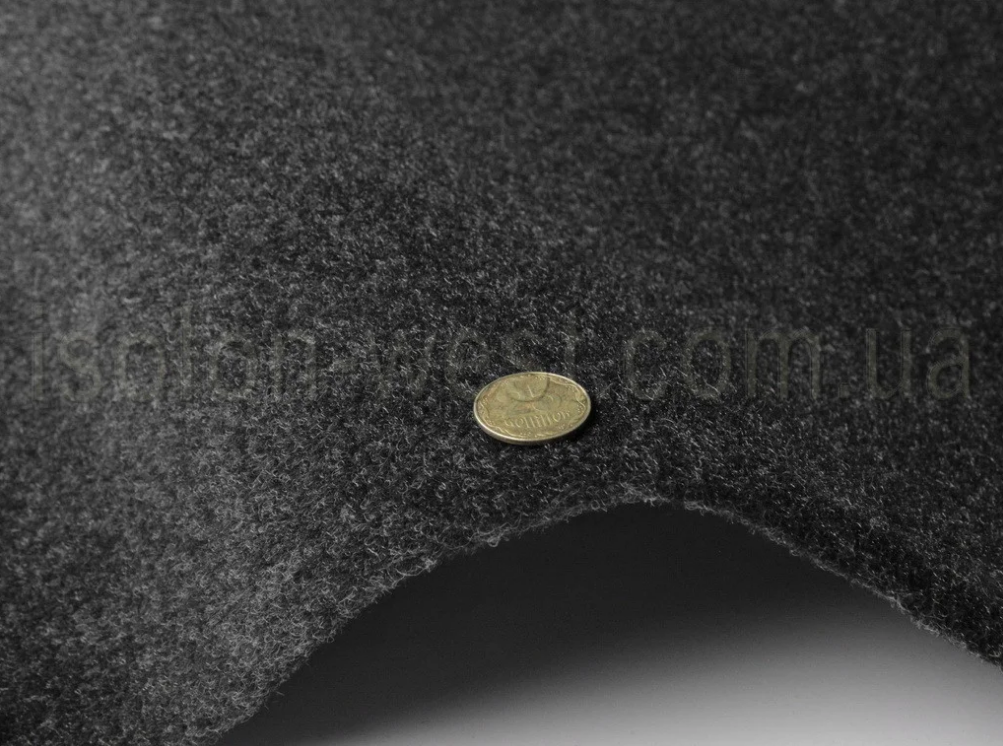 Автоковролин черно-серый на твердой основе, ширина 2м., ковролин для авто детальная фотка