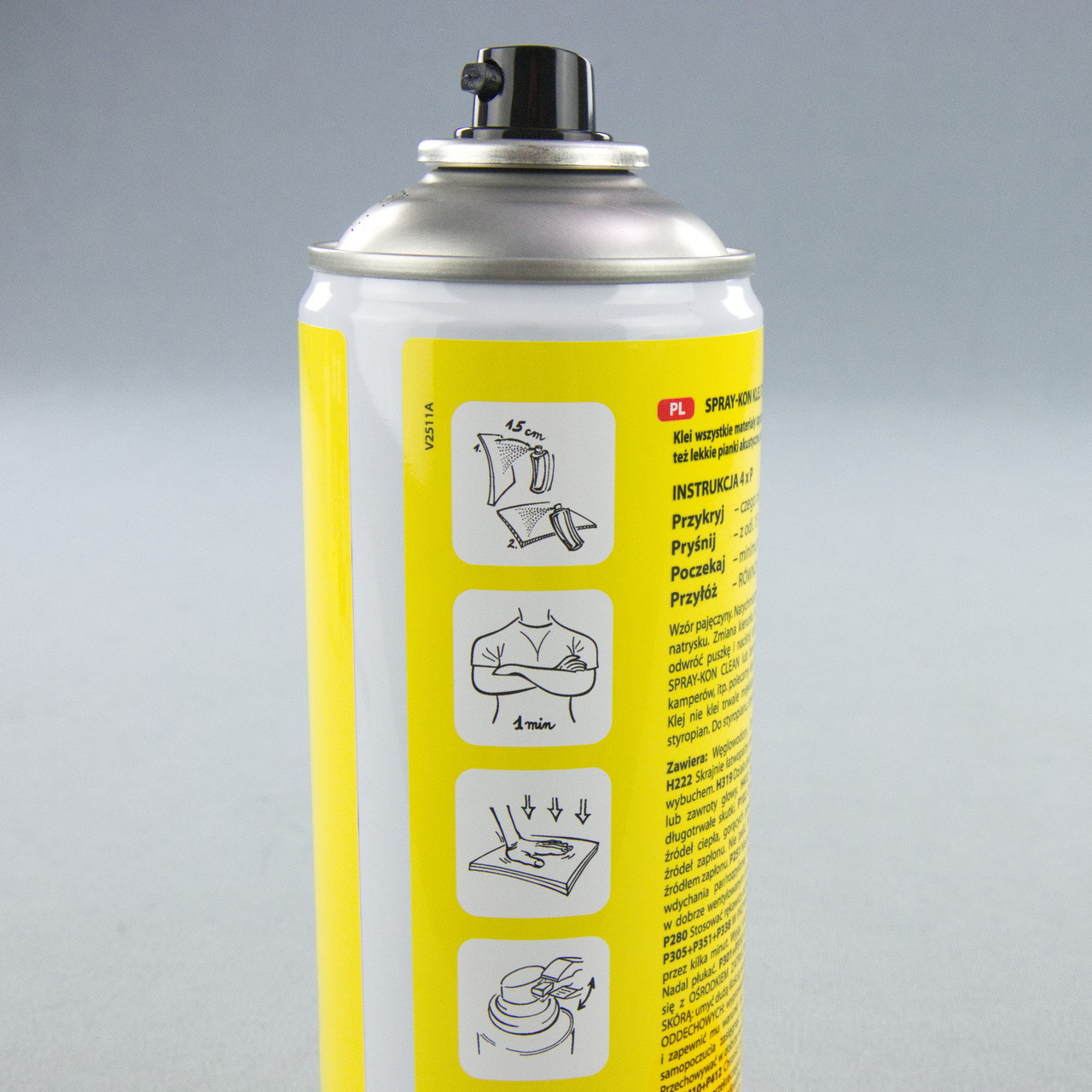 Аэрозольный клей Tapicerski spray-kon для мебели, ткани, карпета, ковролина, резины, войлока, 500мл Польща детальная фотка