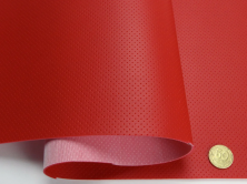 Термовинил псевдо-перфорированный красный для перетяжки руля, дверных карт, панелей на каучуковой основе, (tk-18р) анонс фото