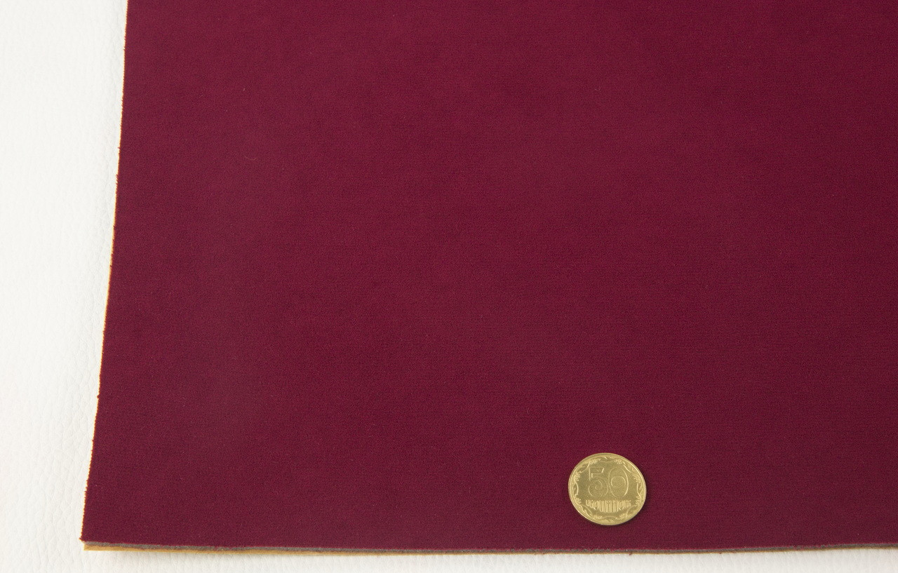 Автовелюр самоклейка Venus 10551/4, марун (темно-бордовый), на поролоне 4мм, лист (Турция) детальная фотка