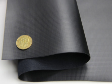 Термовинил черный (узор Ripstop tk-24) на каучуковой основе для перетяжки руля, дверных карт, шир 140см анонс фото