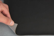 Автомобільний шкірозамінник чорний DX-82/2-L0, на тканинній основі, ширина 150cм анонс фото