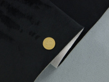 Тканина для стелі авто велюр чорний LIRA-p17020, на поролоні 3мм з сіткою, ширина 1.50м (Туреччина) анонс фото