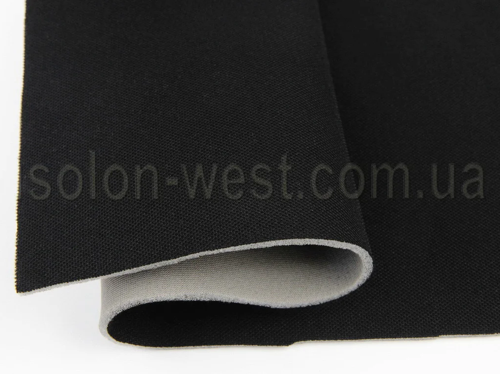 Тканина авто стельова чорна (текстура сітка) Lacosta black, на поролоні 3 мм з сіткою, ширина 1.70м (Туреччина) детальна фотка