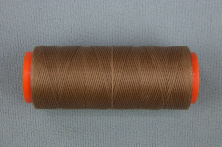 Нитка для перетяжки керма вощена (колір коричневий 1688), товщина 0.8 мм, довжина 100м анонс фото