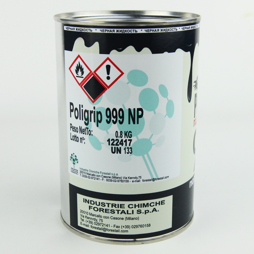 Клей Poligrip 999 EP NERO черный (под пульверизатор) - полиуретановый термоустойчивый, Италия 1,0 л. детальная фотка