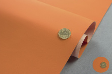 Автомобильный кожзам BENTLEY 1220 оранжевий, на тканевой основе, ширина 140см, Турция анонс фото