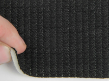 Тканина для сидінь автомобіля, колір чорний, на поролоні (для центральної частини) товщина 4мм анонс фото