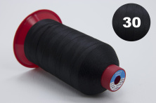 Нитка швейна COATS Trident №30, колір G9600 (чорний), 2500м, Великобританія анонс фото