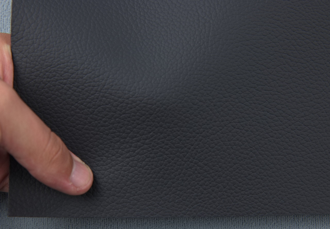 Автомобільний шкірозамінник чорний 2066-MT на тканинній основі, ширина 160см детальна фотка