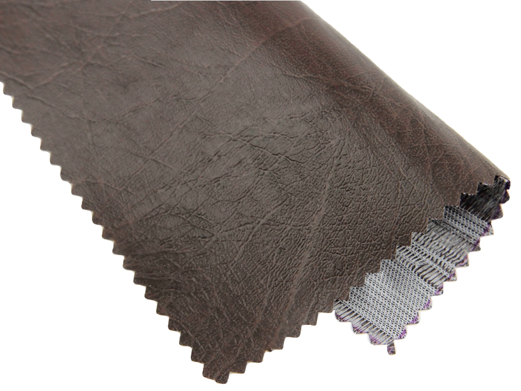 Шкірвініл меблевий гладкий (коричневий Н-29) для перетяжки м'якого куточка, дивана, стільців, ширина 1.40м детальна фотка