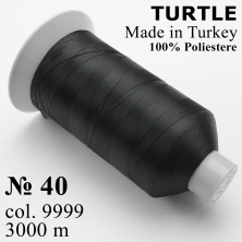 Нитка KEYFIL (Італія) №30 колір 1000 чорний, довжина 2500м. анонс фото