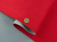 Автомобільна тканина Антара яскраво-червона, на поролоні та сітці, товщина 4мм, ширина 145см, Туреччина анонс фото