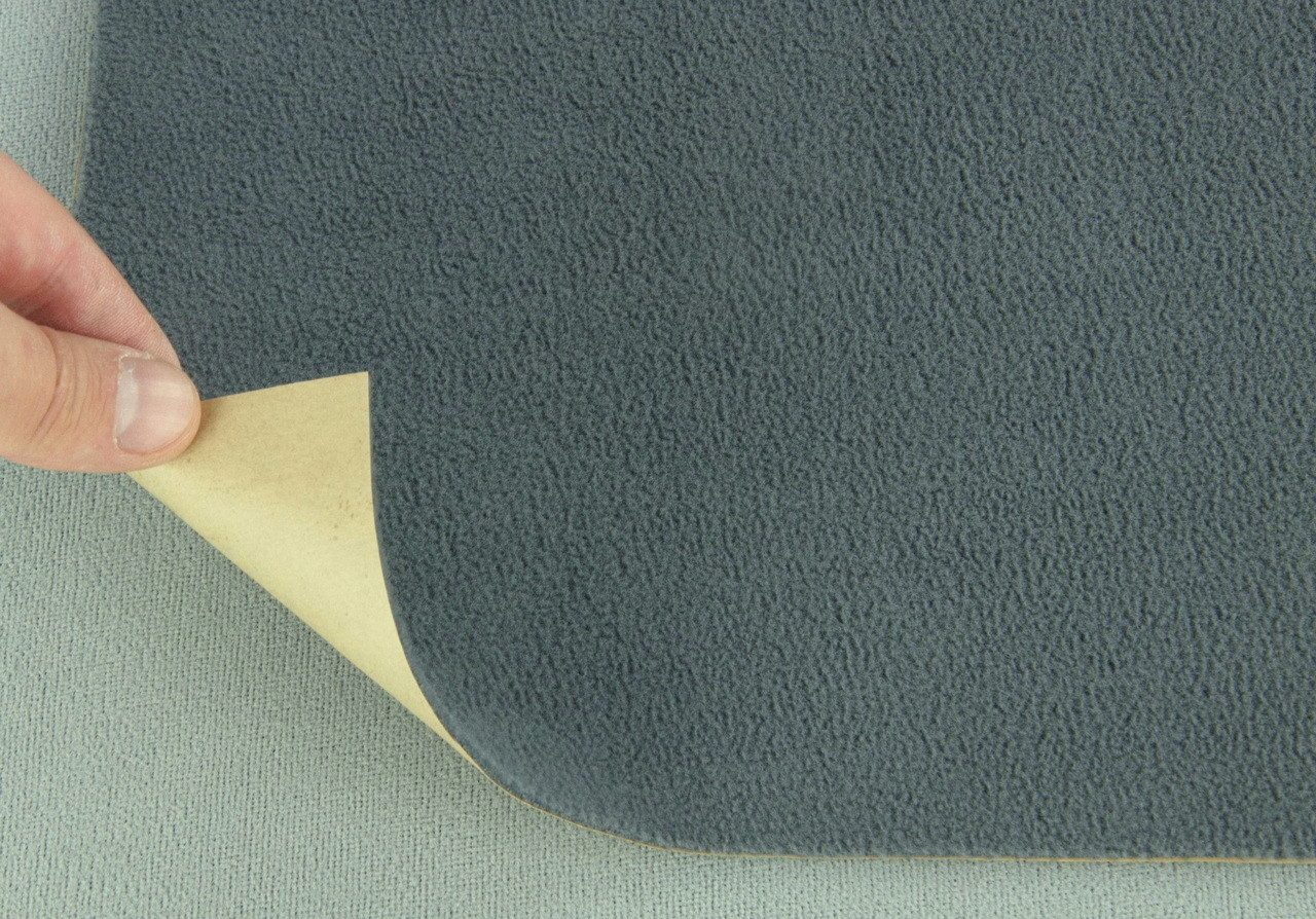 Карпет велюровий Standart темно-сірий для авто самоклейка, (лист), товщина 2мм, щільність 220г/м2 детальна фотка