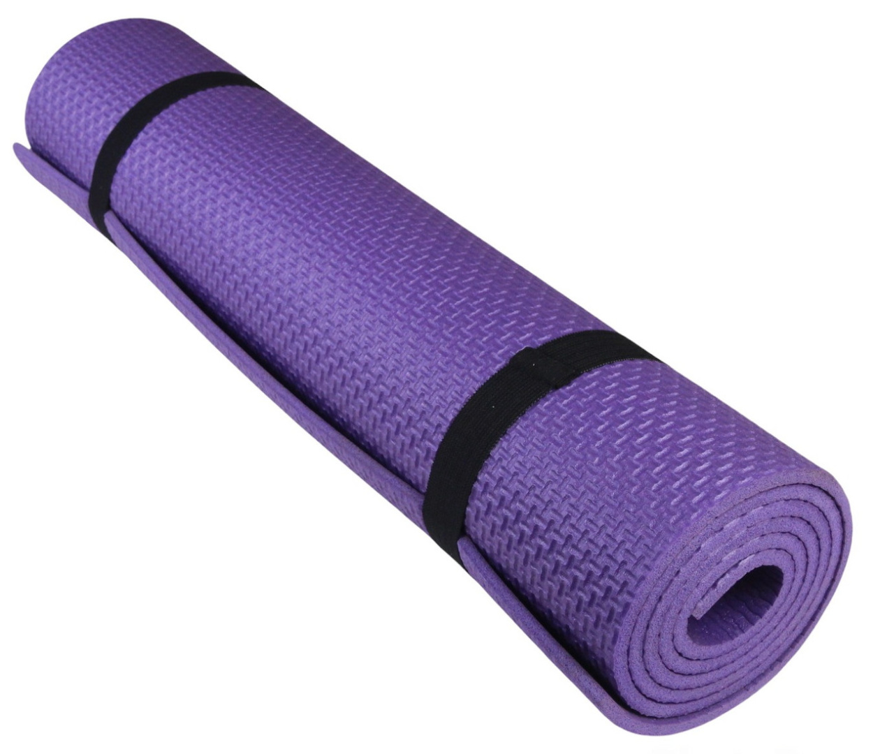 Коврик для фитнеса и йоги AEROBICA 5, фиолетовый, толщина 5мм, ширина 60см детальная фотка