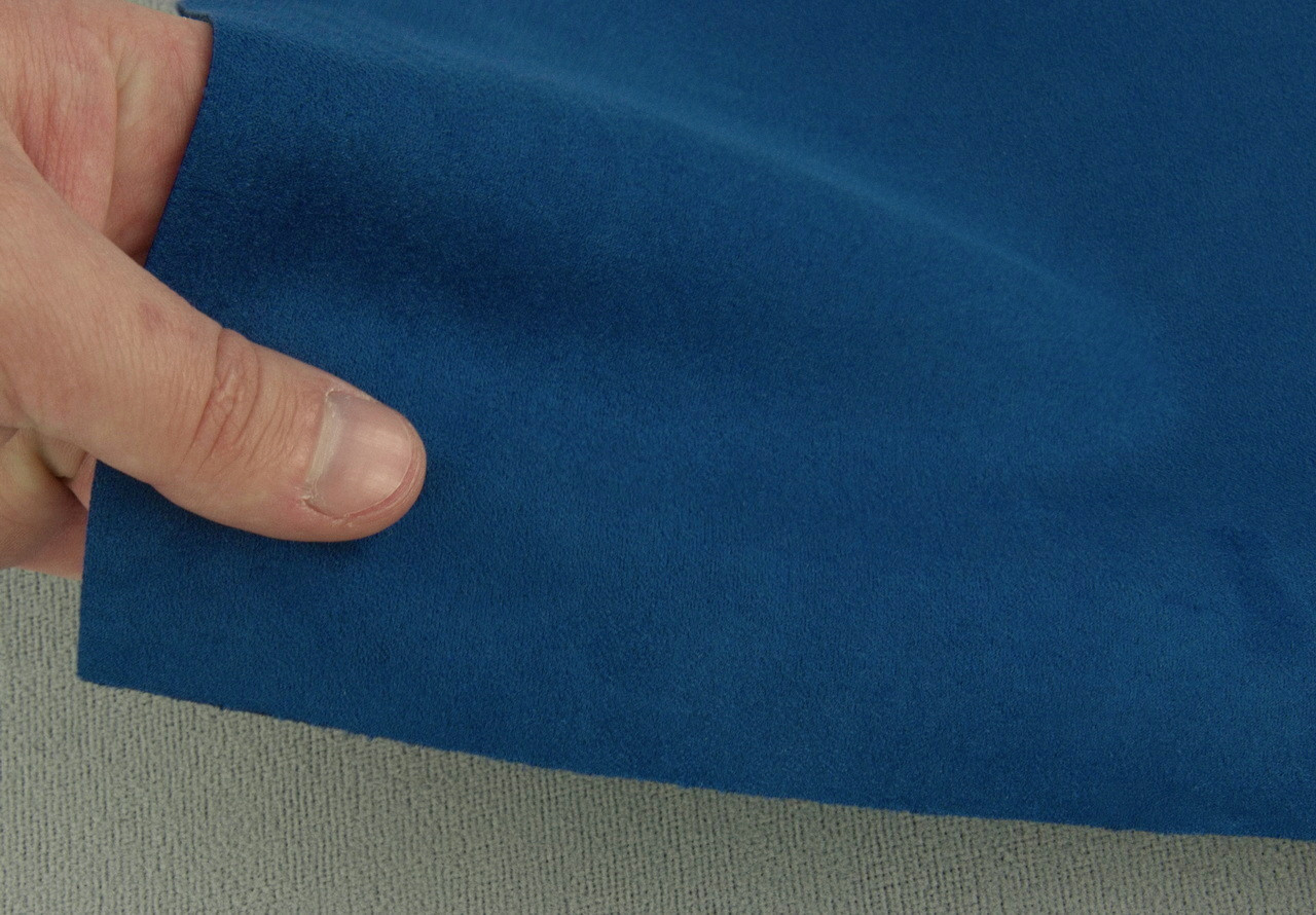 Алькантара Lycra 13 синя, без основи, ширина 150см (Туреччина) детальна фотка