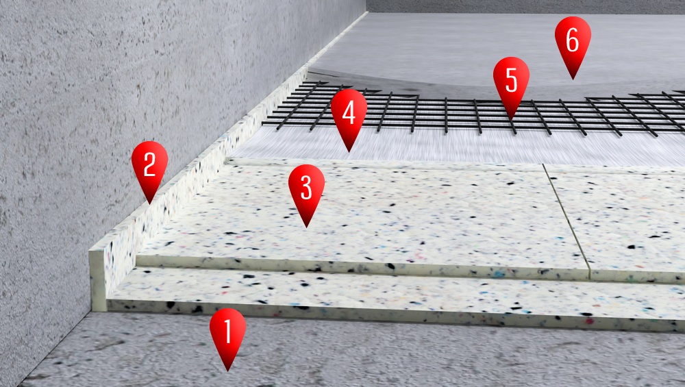 Звукоізоляція підлоги Floor (підкладка під ковролін, паркет та ламінат 1м х 2м х 10мм) детальна фотка