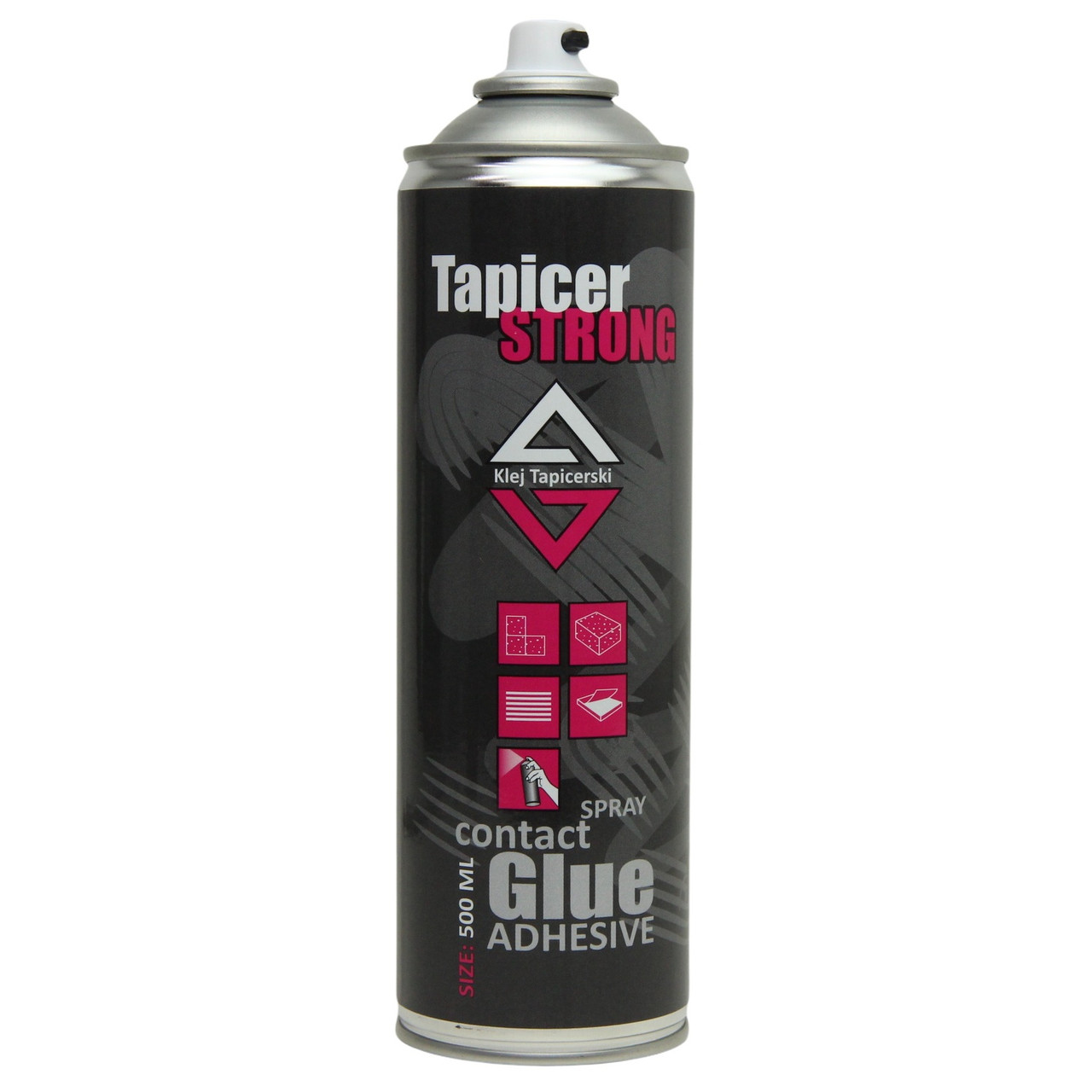 Аэрозольный клей Tapicer Glue Strong (до 60°C) для ткани, ковров, резины, к металлу, бетону, Польша 500мл детальная фотка
