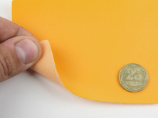Шкірзам Skaden (жовто-жовтогарячий 1089) для медичного призначення ширина 1.45м (Польща) анонс фото