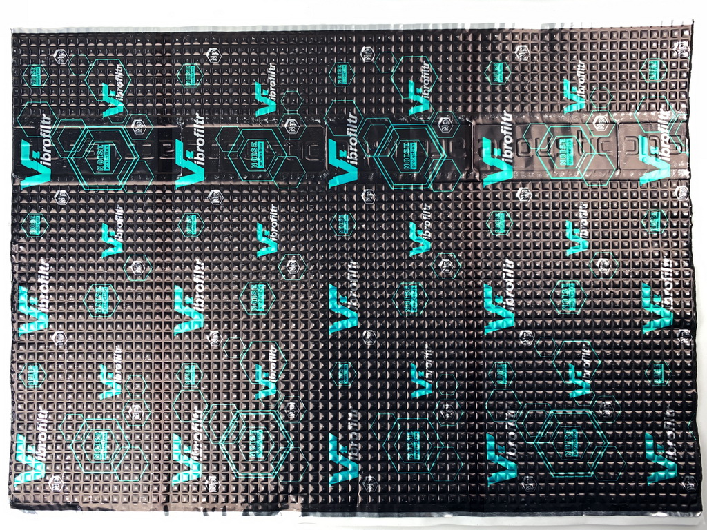 Шумоизоляция Виброфильтр ВФ100-3,0мм (50х70см) упаковка 15 листов детальная фотка