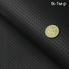 Термовинил перфорированный черный матовый TK-1mp для перетяжки руля, дверных карт, панелей на каучуковой основе ( tk-1m-p) анонс фото