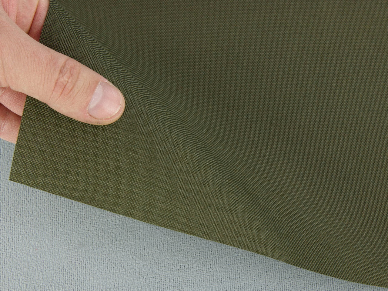 Ткань нейлоновая Oxford Olive (200гр/м2), на ПУ основе, ширина 150см детальная фотка