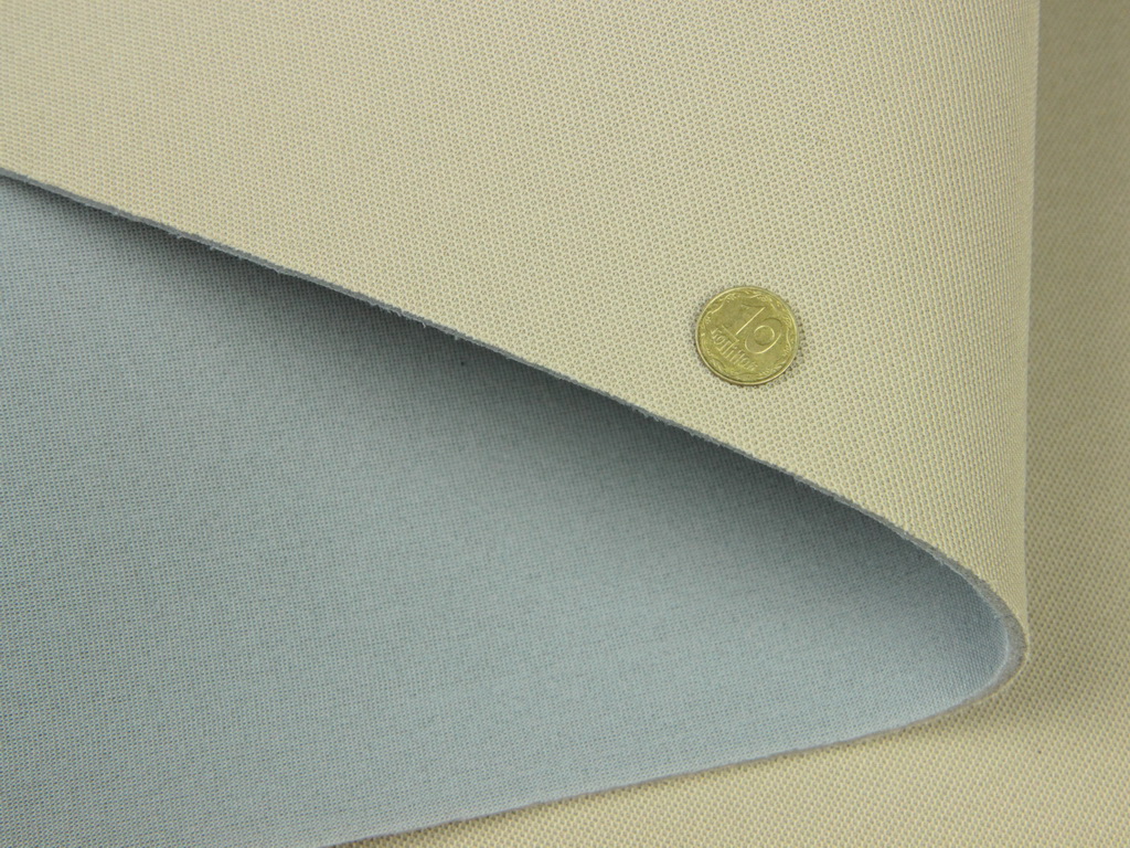 Ткань авто потолочная светло-бежевая (текстура сетка) Lacosta 16753, на поролоне с сеткой, ширина 1.70м (Турция) детальная фотка