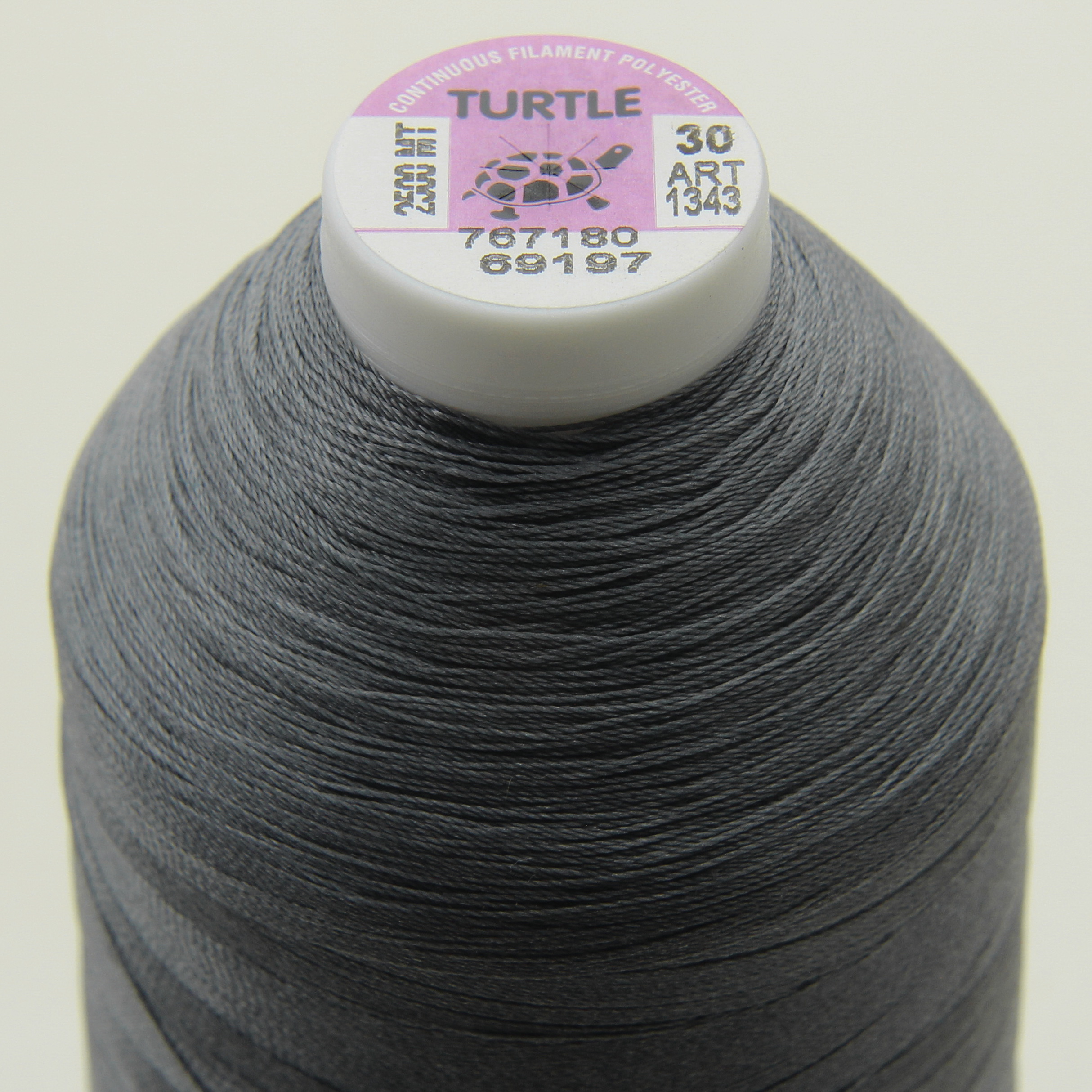 Нитка TURTLE (Туреччина) №30 69197 для оверлоку, колір сірий, довжина 2500м. детальна фотка