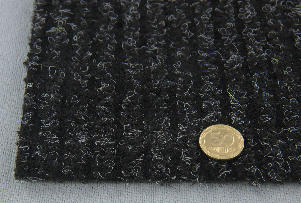 Автомобильный ковролин на твердой основе, Sirius черно-серый, ширина 103см детальная фотка