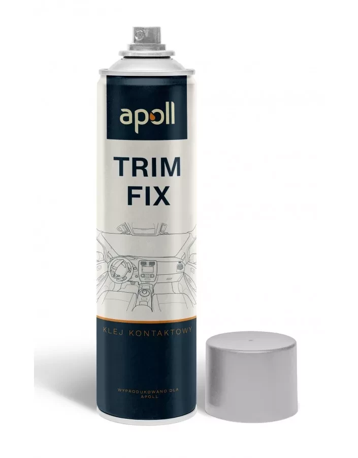 Аерозольний контактний клей Apoll Trim Fix (до +110°C) для авто стель, бічних панелей, стійок, Польща 500мл детальна фотка