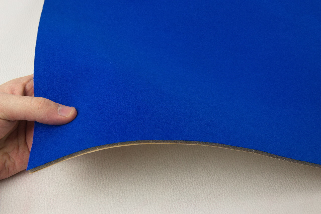 Автовелюр самоклейка Venus, колір яскраво синій, на поролоні товщина 4мм, лист 49х100см, Туреччина