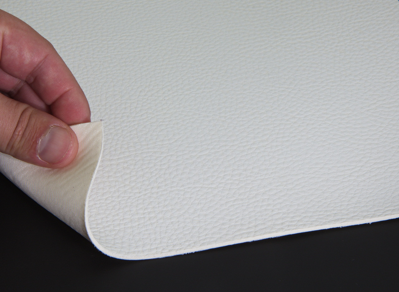 Термовинил белый White для перетяжки руля, дверных карт, стоек на каучуковой основе (tk-11 White) детальная фотка
