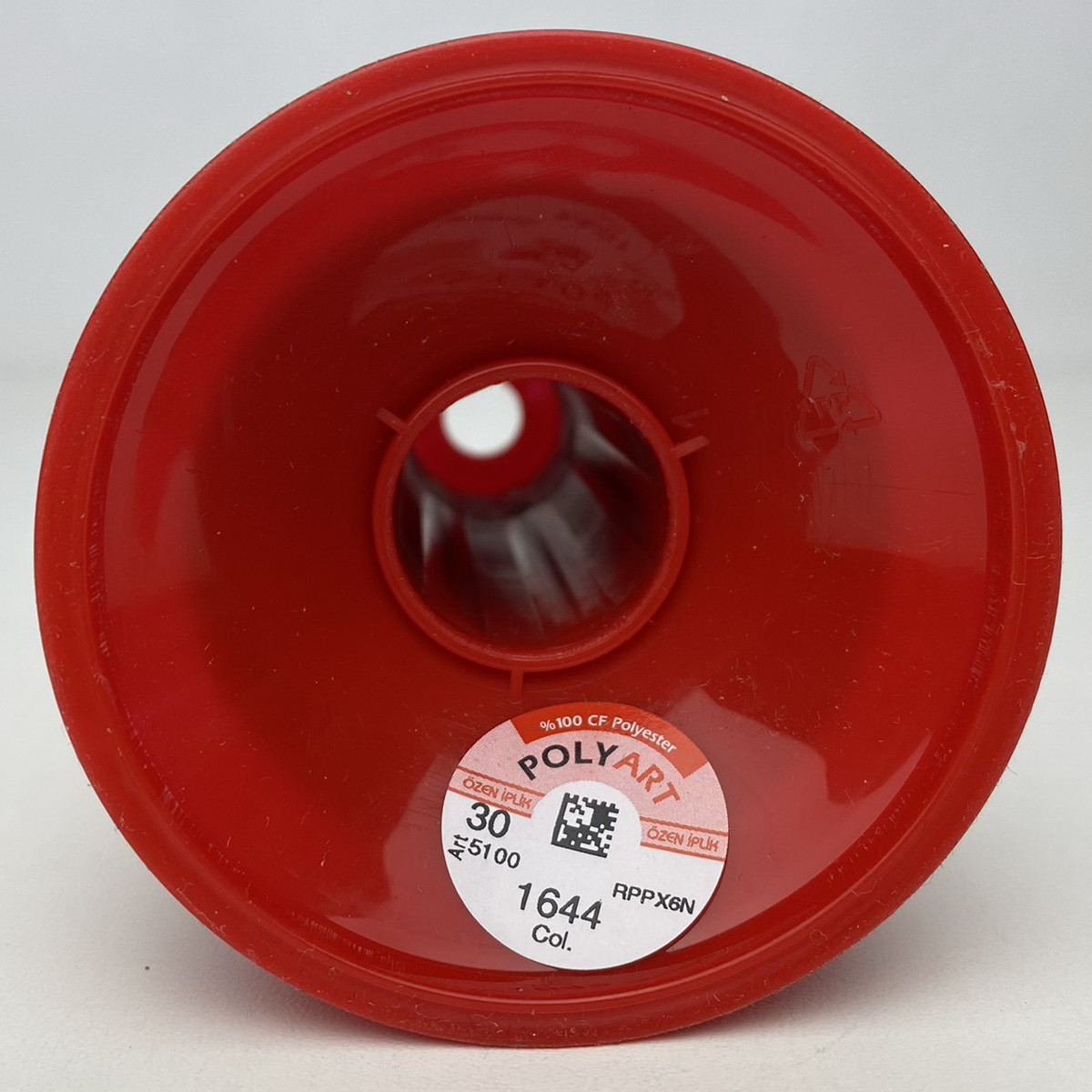 Нитка POLYART (ПоліАРТ) N30 колір 1644  червоний, довжина 2500м детальна фотка