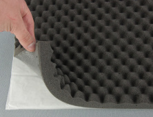Шумопоглинач ACOUSTICS SoundWave L35, з латкесною пропиткою, самоклейкий, товщина 35мм, лист 100x50см анонс фото