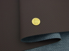 Автомобильный кожзам перфорированный 9164p, цвет кофейный, матовый, на тканевой основе (ширина 1,37м) Турция анонс фото