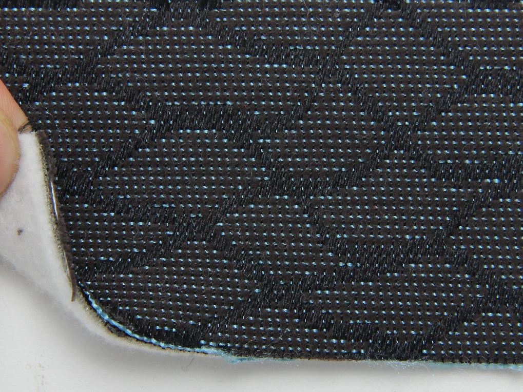 Автотканина оригінальна для центру сидінь (темно-сіра 7633), основа на повсті, товщина 3 мм, ширина 140см детальна фотка
