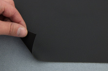 Автомобільний шкірзам Renault (Рено) D222-BL чорний, на тканинній основі, ширина 155см анонс фото