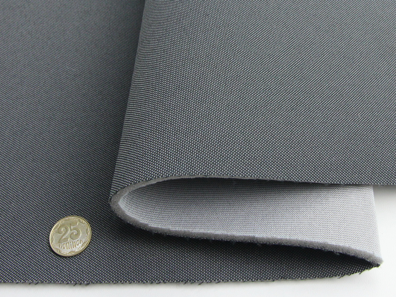 Авто ткань оригинальная сидений (темно-серый), основа поролон и сетка, толщина 4мм, ширина 180см детальная фотка