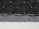 Кожзам стёганый серый «Ромб» (прошитый серой нитью) дублированный синтепоном и флизелином, ширина 1,35м детальная фотка