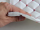 Кожзам стьобаний білий «Ромб» (прошитий червоний ниткою) дубльований синтепоном та флізеліном, ширина 1,35м детальна фотка