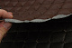 Шкірзам стьобаний коричневий «Ромб» (прошитий темно-коричневою ниткою) дубльований синтепоном і флізеліном, ширина 1,35м детальна фотка