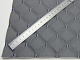 Кожзам псевдо-перфорированный "Ромб серый" с серой нитью, на поролоне 7мм, ширина 1,35м Турция детальная фотка