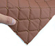 Стіганий шкірозамінник "Ромб світло-коричневий" з коричневою ниткою, на поролоні 5мм, флізеліні, ширина 1,37м Туреччина детальна фотка