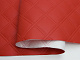 Кожзам термо стёганый красный «Двойна строчка» дублированный синтепоном и флизелином ширина 1,45м Украина детальная фотка