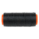 Нитка для перетяжки керма вощена (колір чорний 901), товщина 1.0 мм, довжина 100м детальна фотка