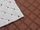 Стьобаний шкірзам "Ромб мідно-коричневий" з мідною ниткою, на поролоні 7мм, ширина 1,35м., Туреччина детальна фотка